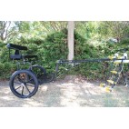 EZ Entry Horse Cart-Pony Size 55"/60" Straight Shafts w/18" Motorcycle Tires